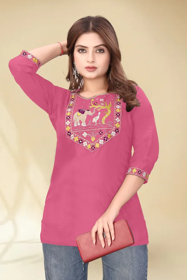 Pink_Embroidered_Straight_Kurti_for_Women