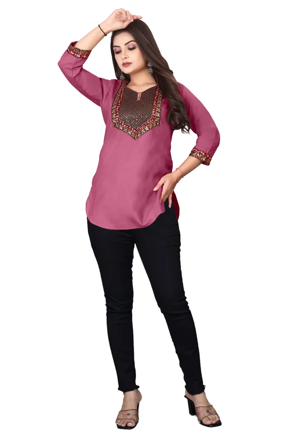Mauve_Embroidered_Straight_Kurti_for_Women