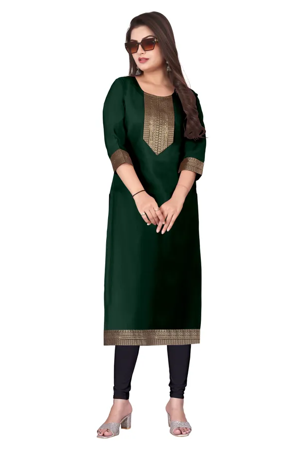 Dark_Green_Embroidered_Straight_Kurta_for_Women