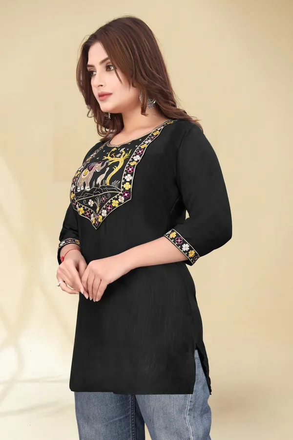 Black_Embellished_Straight_Kurti_for_Women