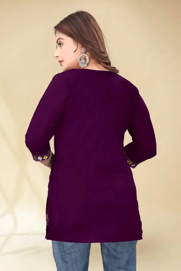 Purple_Embroidered_Straight_Kurti_for_Women