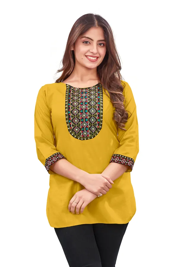 Mustard_Straight_Embellished_Kurti_for_Women