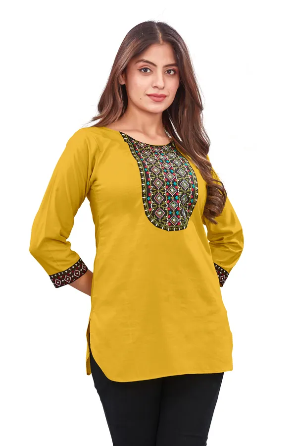 Mustard_Straight_Embellished_Kurti_for_Women