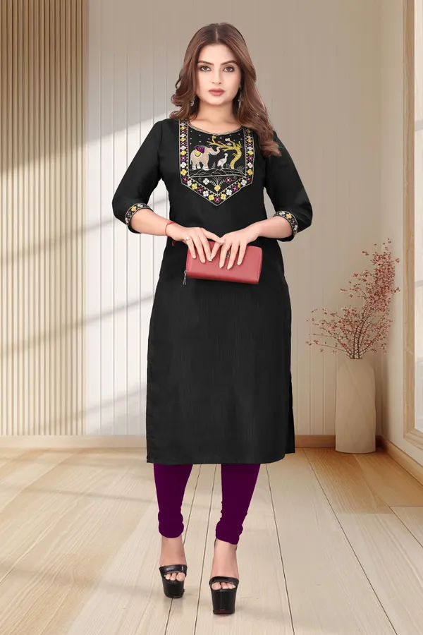 Black_Embroidered_Straight_Kurta_for_Women