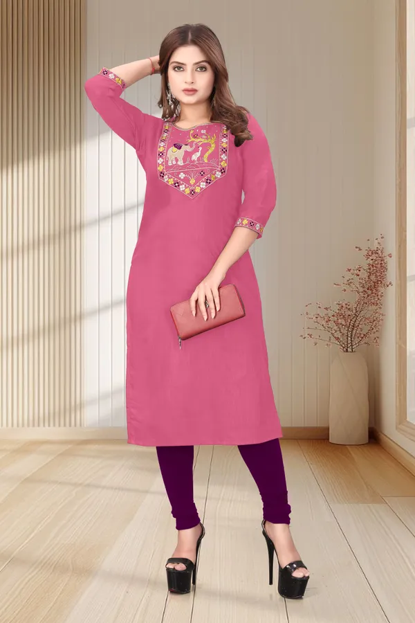 Pink_Embroidered_Straight_Fit_Kurta_for_Women