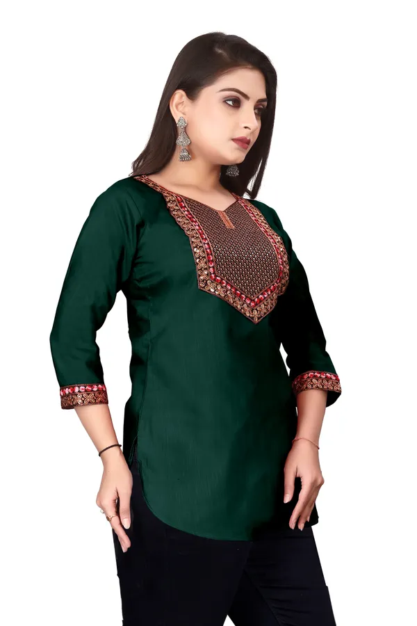 Green_Embroidered_Straight_Kurti_for_Women