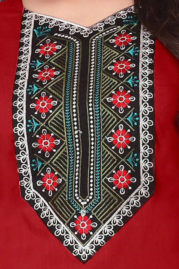 Red_Embroidered_Straight_Kurti_for_Women