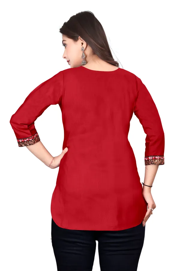 Red_Embroidered_Straight_Kurti_for_Women