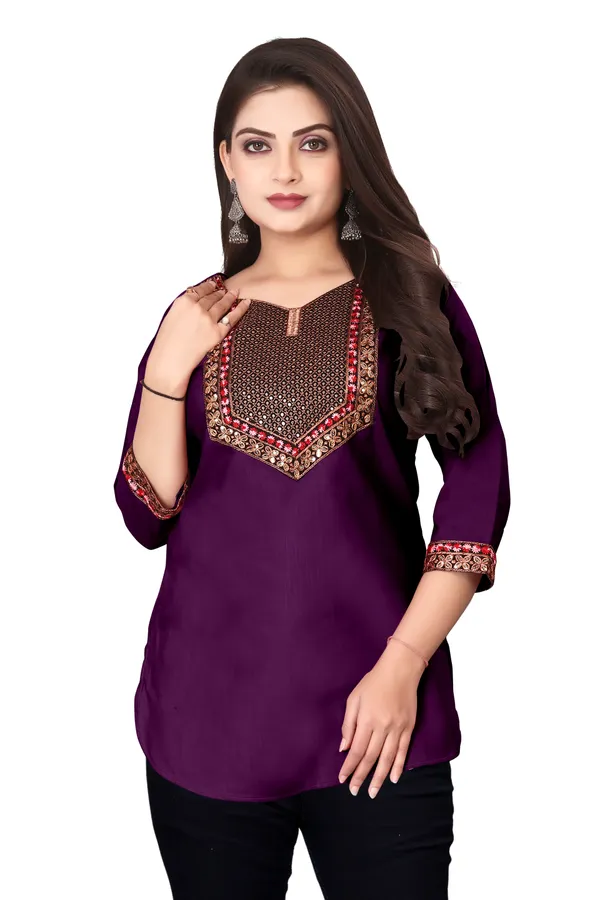 Purple_Embroidered_Straight_Kurti_for_Women
