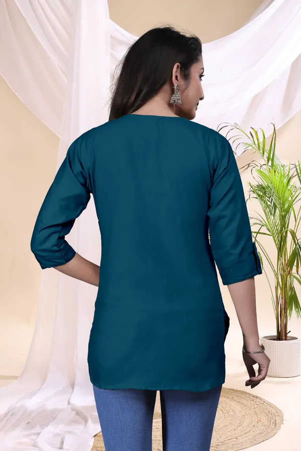 Teal_Solid_Regular_Fit_Tunic_Top_for_Women