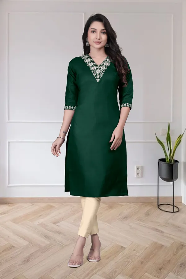 Green_Embroidered_Straight_Kurta_for_Women