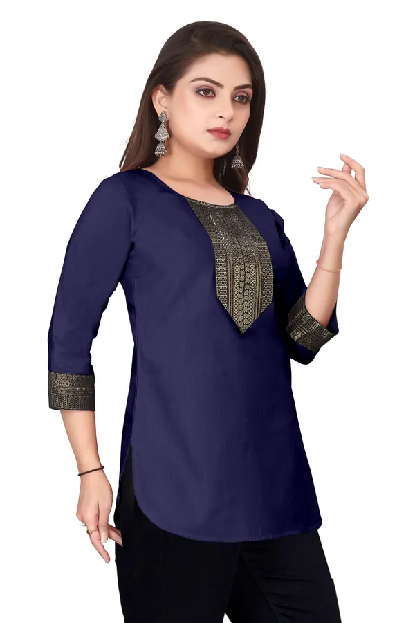 Navy_Blue_Embellished_Straight_Kurti_for_Women