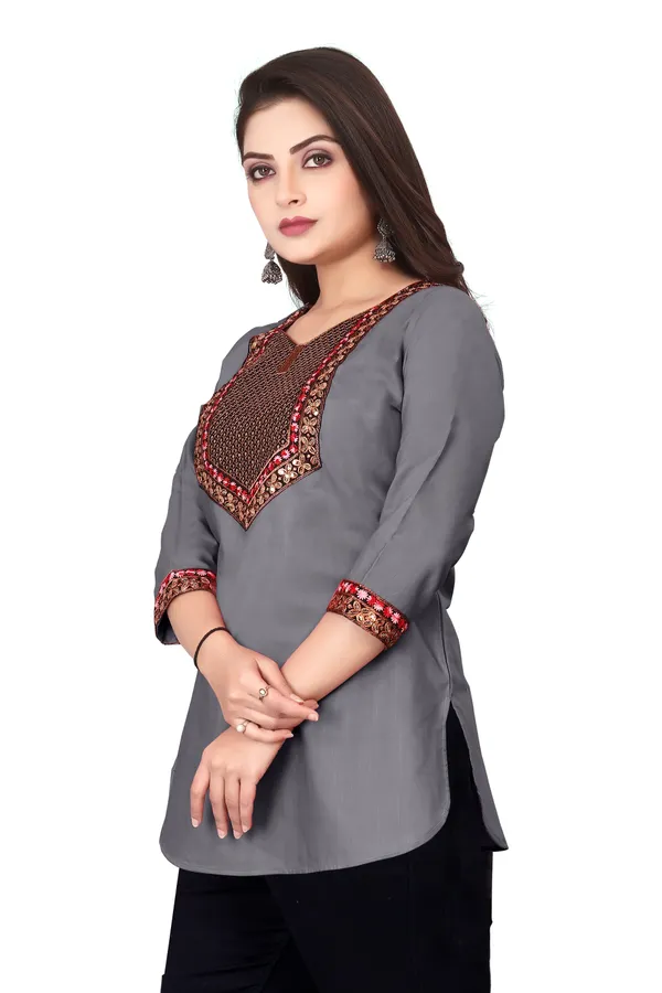 Grey_Embroidered_Straight_Kurti_for_Women