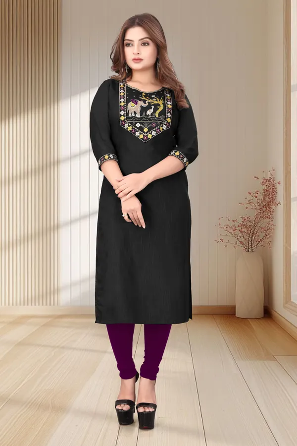 Black_Embroidered_Straight_Kurta_for_Women
