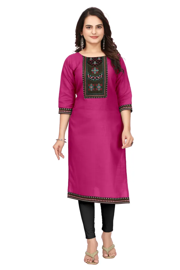Magenta_Embroidered_Straight_Kurta_for_Women