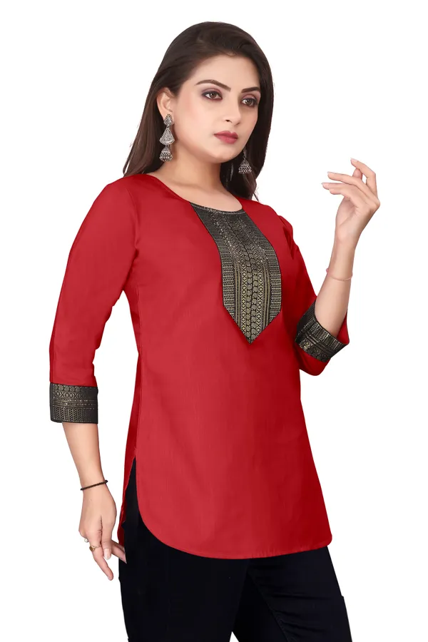 Red_Straight_Kurti_for_Women