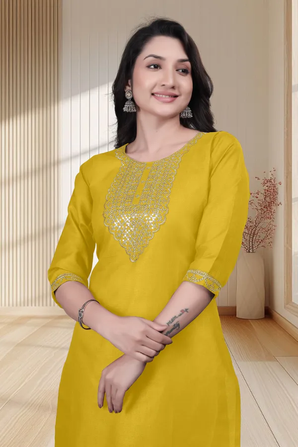 Yellow_Embellished_Straight_Kurta_Set_for_Women