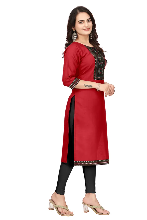 Red_Embroidered_Straight_Kurta_for_Women