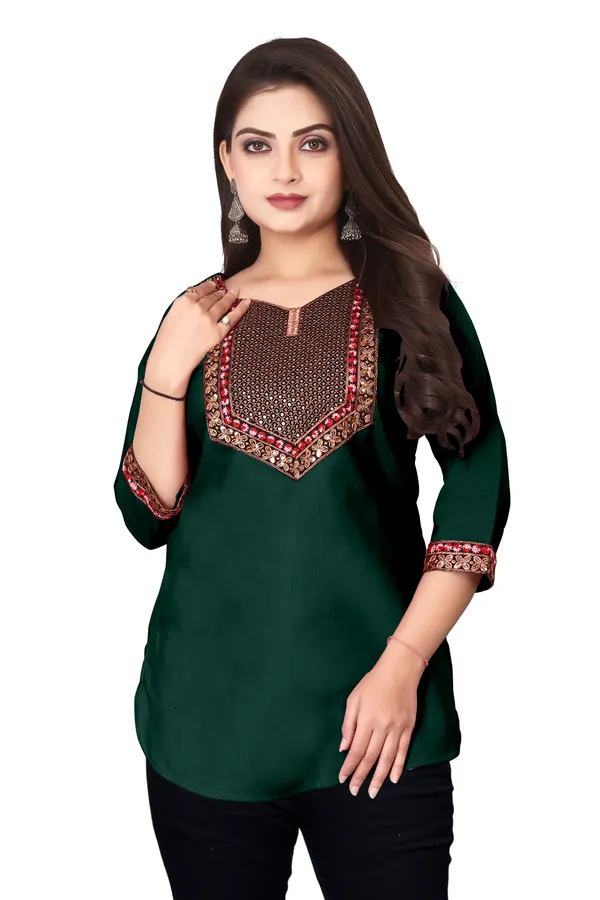 Green_Embroidered_Straight_Kurti_for_Women