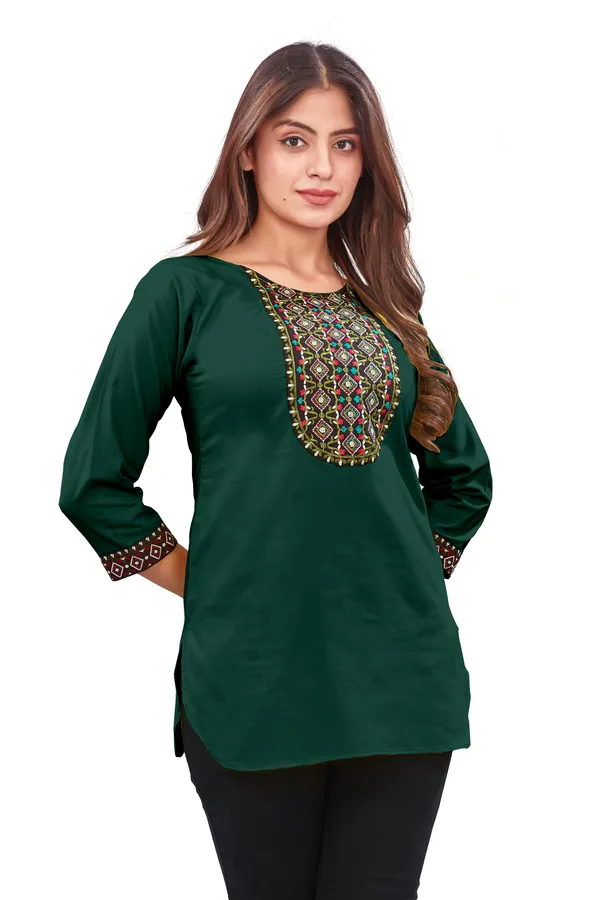 Green_Embroidered_Straight_Kurti_for_Women