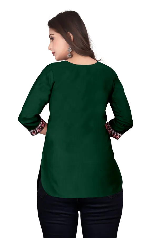 Green_Embroidered_Straight_Kurti_for_Women
