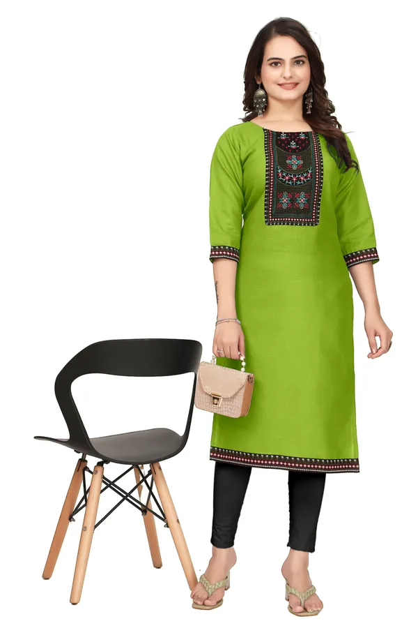 Green_Straight_Kurta_For_Women