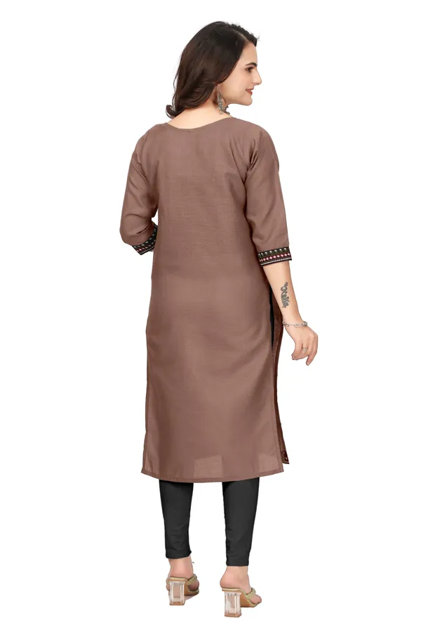 Brown_Embroidered_Straight_Kurta_for_Women