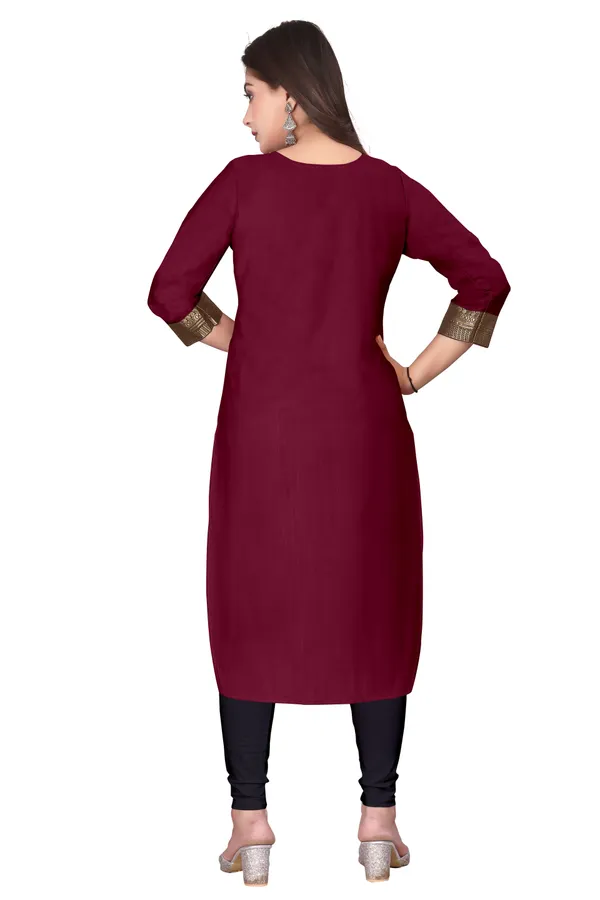 Maroon_Straight_Kurta_for_Women
