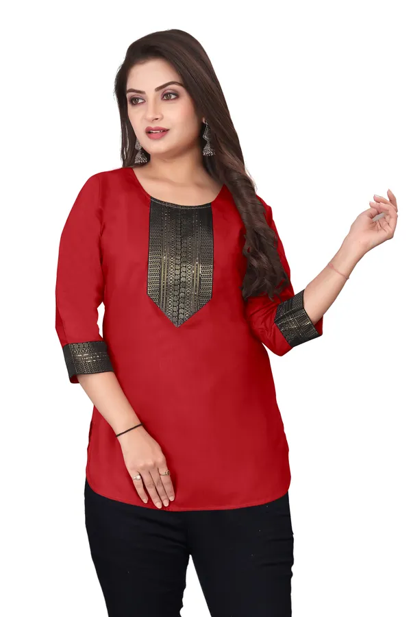Red_Straight_Kurti_for_Women