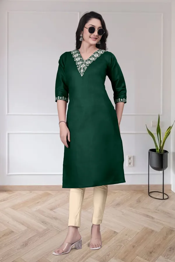 Green_Embroidered_Straight_Kurta_for_Women