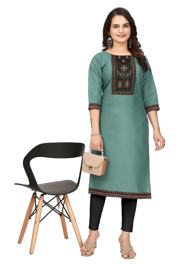 Green_Embroidered_Straight_Kurta_for_Women