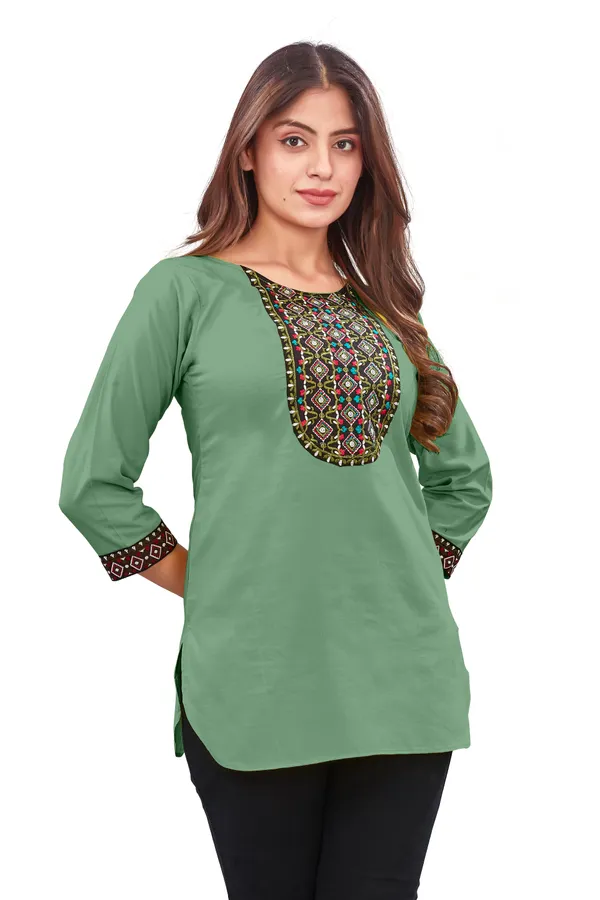 Green_Embroidered_Straight_Kurti_for_Women
