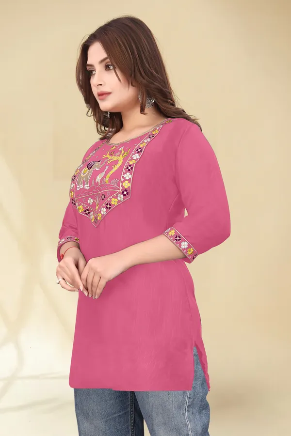 Pink_Embroidered_Straight_Kurti_for_Women