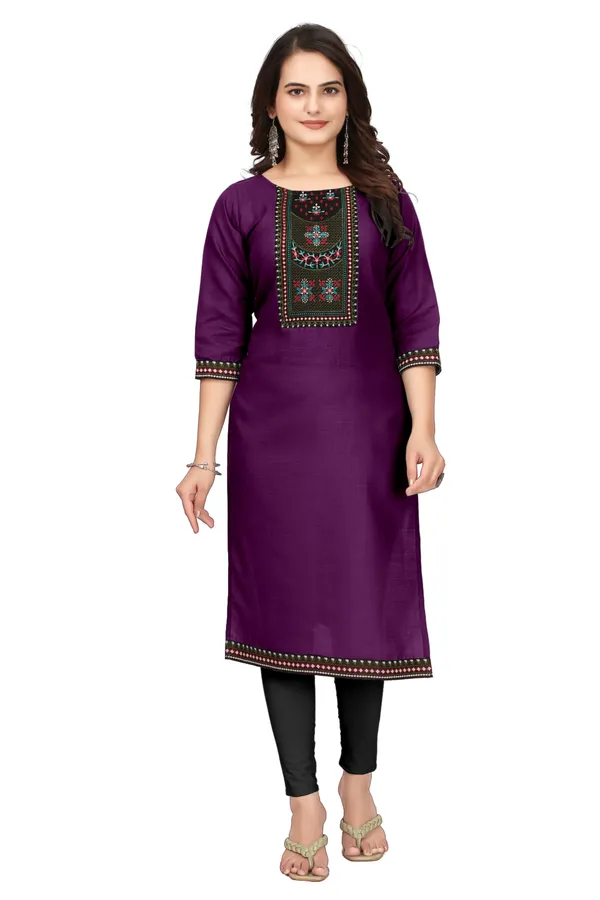 Purple_Embroidered_Straight_Kurta_For_Women