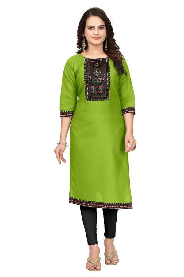 Green_Straight_Kurta_For_Women