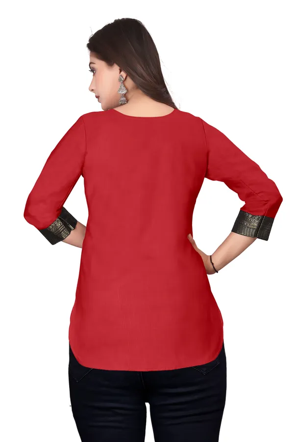 Red_Straight_Kurti_for_Women