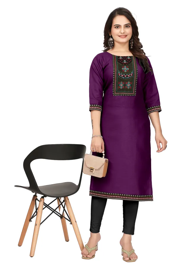 Purple_Embroidered_Straight_Kurta_For_Women