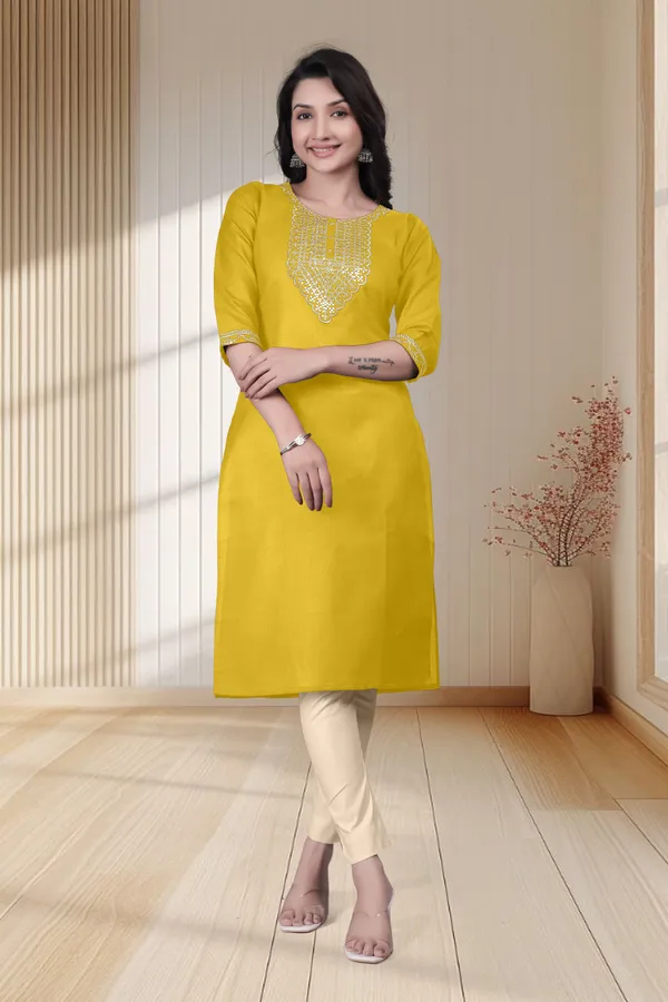 Yellow_Embellished_Straight_Kurta_Set_for_Women