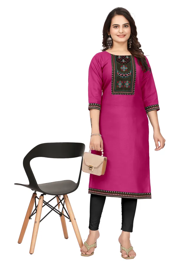 Magenta_Embroidered_Straight_Kurta_for_Women