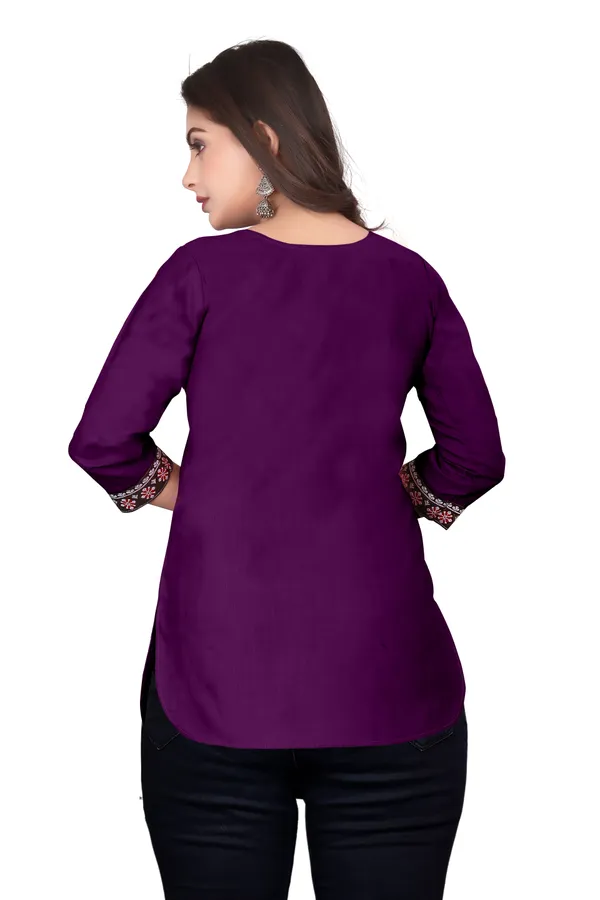Purple_Embroidered_Straight_Kurti_for_Women