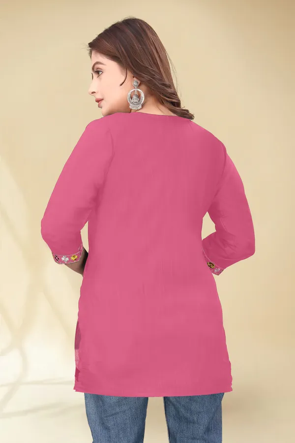 Pink_Embroidered_Straight_Kurti_for_Women
