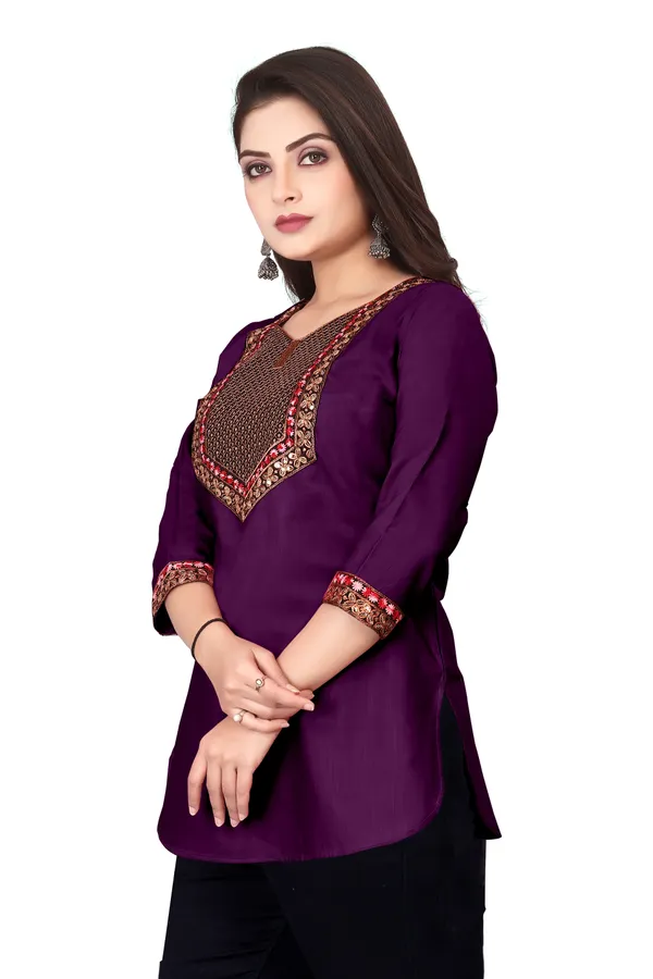 Purple_Embroidered_Straight_Kurti_for_Women