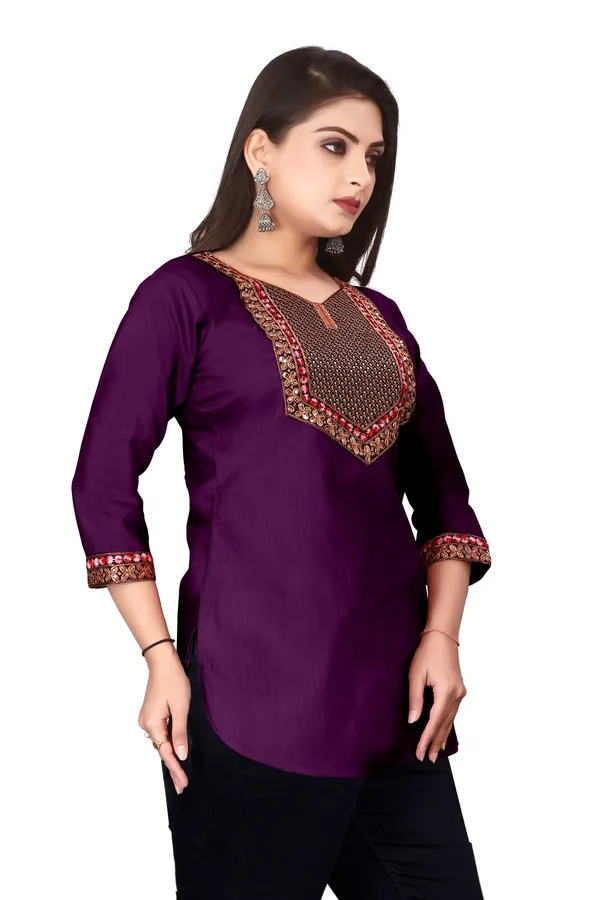 Purple_Embroidered_Straight_Kurti_for_Women