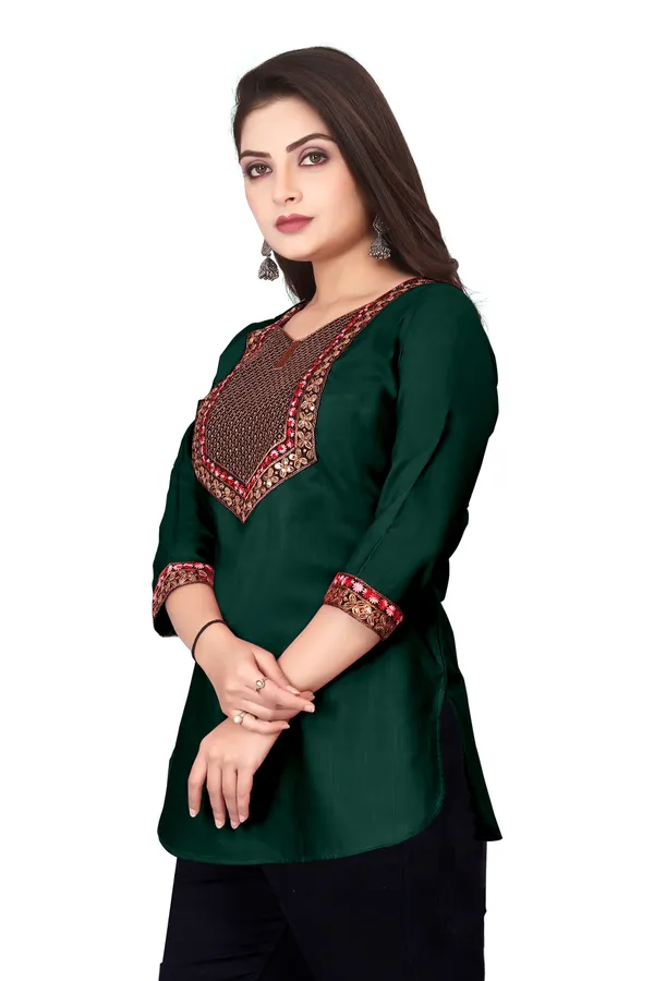 Green_Embroidered_Straight_Kurti_for_Women