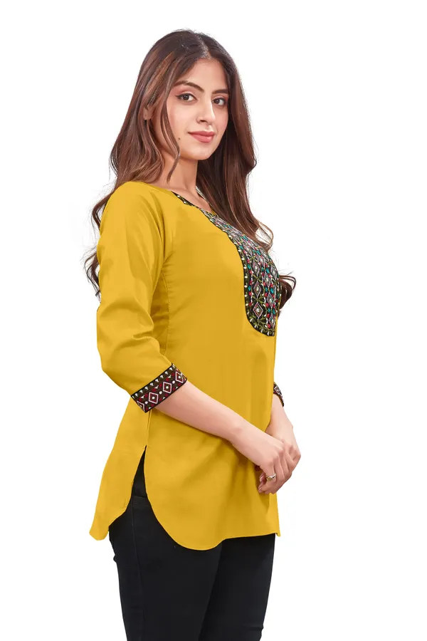 Mustard_Straight_Embellished_Kurti_for_Women