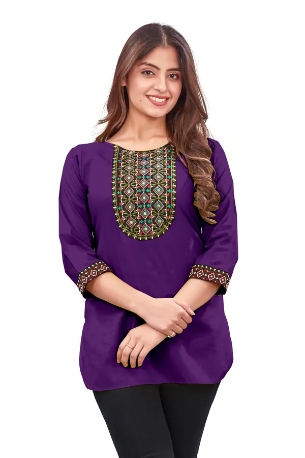 Purple_Straight_Kurti_for_Women