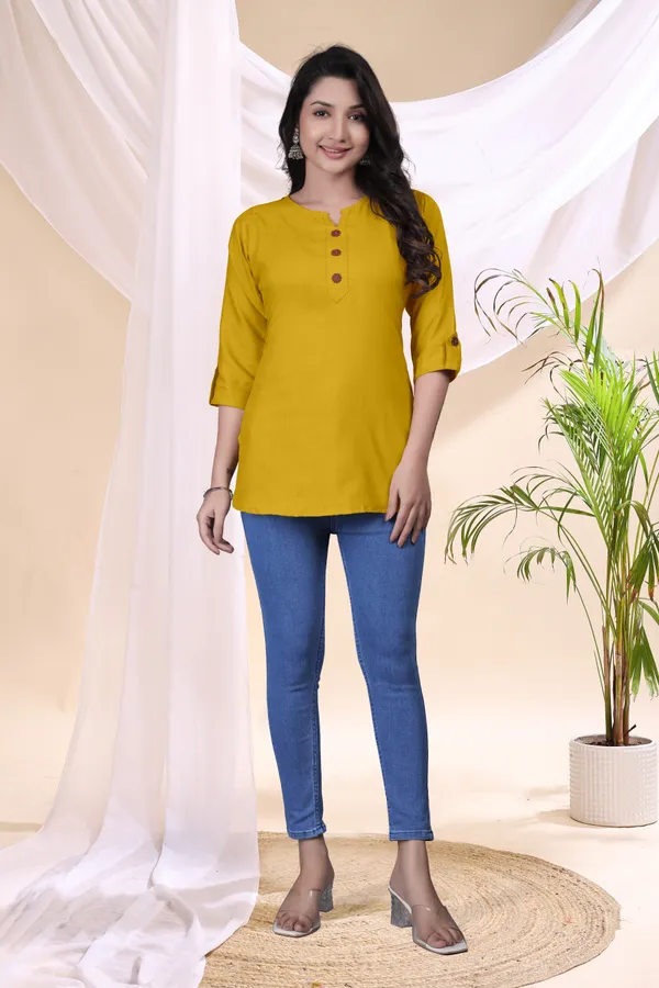 Mustard_Straight_Kurti_for_Women