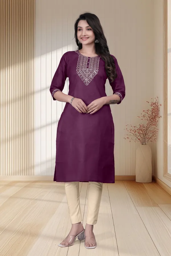 Purple_Embroidered_Straight_Kurta_Set_for_Women