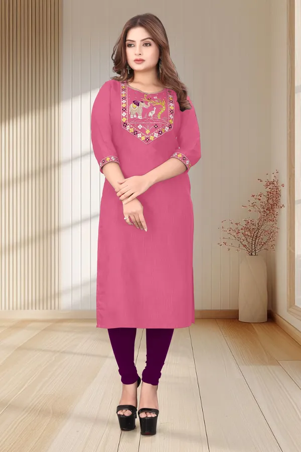 Pink_Embroidered_Straight_Fit_Kurta_for_Women