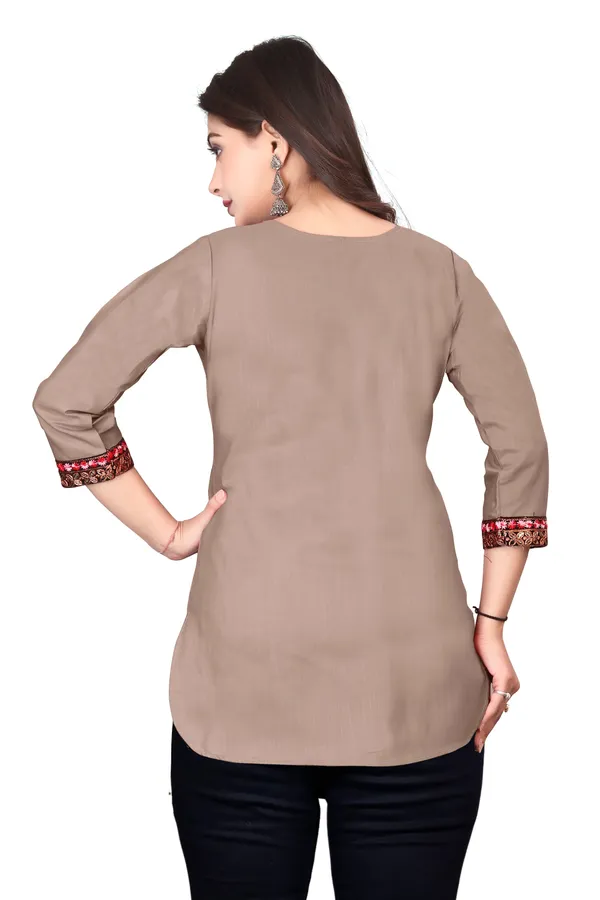 Taupe_Straight_Fit_Embroidered_Kurti_for_Women